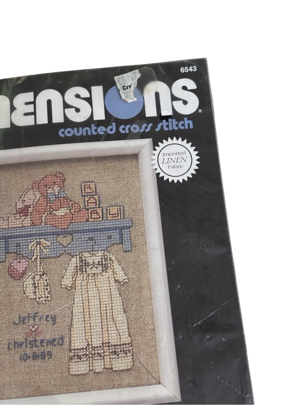 Vintage 1989 Dimensions Counted Cross Stitch Antique Baby Record 6543 - Picture 3 of 4